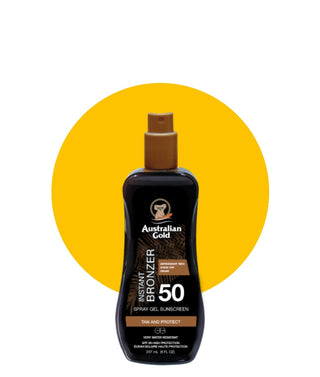 AUSTRALIAN GOLD GEL SPRAY SPF 50 CON BRONZER